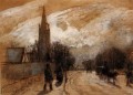 study for all saints church upper norwood 1871 Camille Pissarro